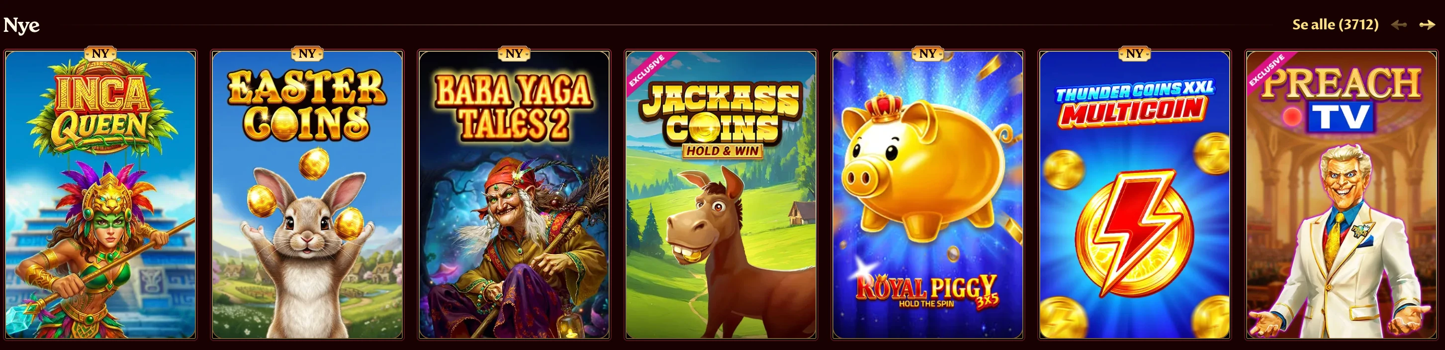 Spillutvalg hos Casoola